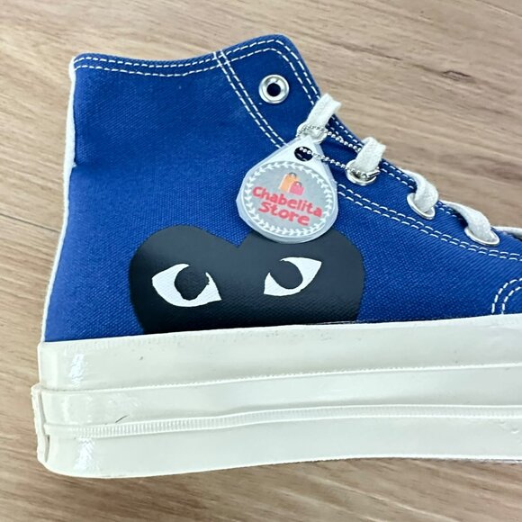 ✨Converse Chuck 70 Hi Comme Des Garçons Sz 6 Men's Shoes Sneakers Blue A08794C✨ - Picture 9 of 10